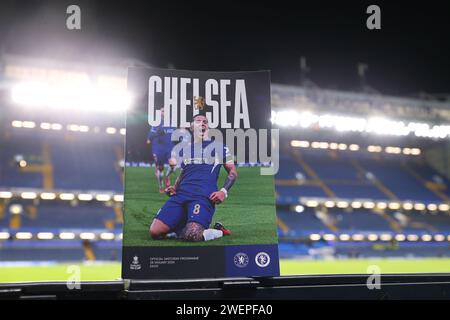 Londra, Regno Unito. 26 gennaio 2024. 26 gennaio 2024; Stamford Bridge, Chelsea, Londra, Inghilterra: Fa Cup Fourth Round Football, Chelsea vs Aston Villa; programma Matchday Credit: Action Plus Sports Images/Alamy Live News Foto Stock