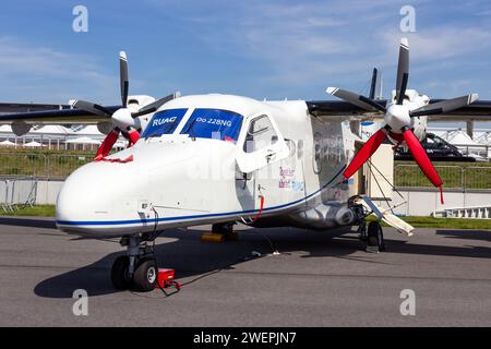 Dornier Do228NG della Swiss RUAG Aerospace all'ILA Air Show. Berlino, Germania - 21 maggio 2014 Foto Stock