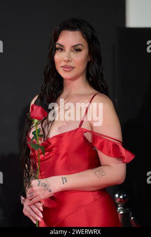 Madrid. Spagna. 20240126, Jedet partecipa ai Feroz Awards 2024 - Red Carpet al Palazzo Vistalegre il 26 gennaio 2024 a Madrid, Spagna credito: MPG/Alamy Live News Foto Stock