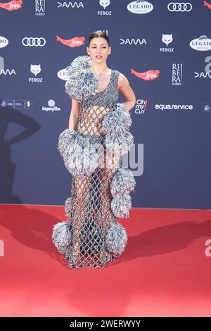 Madrid. Spagna. 20240126, Ursula Corbero partecipa ai Feroz Awards 2024 - Red Carpet al Palazzo Vistalegre il 26 gennaio 2024 a Madrid, Spagna credito: MPG/Alamy Live News Foto Stock