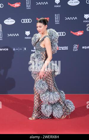 26 gennaio 2024, Madrid, Madrid, Spagna: Ursula Corbero partecipa ai Feroz Awards 2024 - Red Carpet al Palazzo Vistalegre il 26 gennaio 2024 a Madrid, Spagna (Credit Image: © Jack Abuin/ZUMA Press Wire) SOLO PER USO EDITORIALE! Non per USO commerciale! Foto Stock