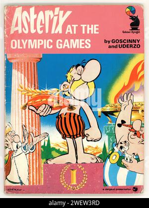 Originale Asterix ai Giochi Olimpici, libro cartaceo di Goscinny e Uderzo 1972 Foto Stock