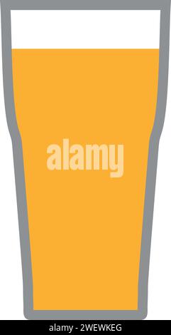 Icona bicchiere di birra. Illustrazione vettoriale Illustrazione Vettoriale