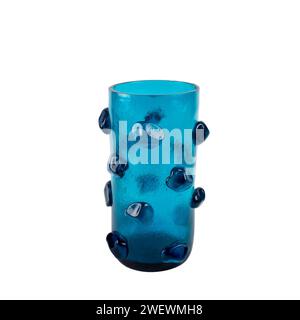 vaso decorativo in vetro colorato isolato Foto Stock