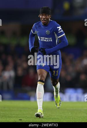 Londra, Regno Unito. 26 gennaio 2024. Noni Madueke del Chelsea durante la partita di fa Cup a Stamford Bridge, Londra. Il credito fotografico dovrebbe leggere: Paul Terry/Sportimage Credit: Sportimage Ltd/Alamy Live News Foto Stock