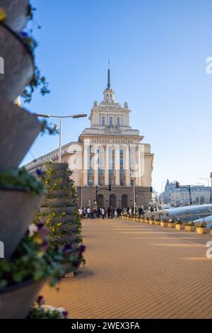 Sofia, Bulgaria - 26 dicembre 2023 - edificio dell'Assemblea Nazionale della Bulgaria a Sofia Foto Stock