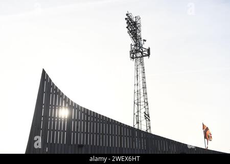 Vista esterna generale durante la partita di Sky Bet League 1 tra Cambridge United e Burton Albion al Cledara Abbey Stadium, Cambridge sabato 27 gennaio 2024. (Foto: Kevin Hodgson | mi News) crediti: MI News & Sport /Alamy Live News Foto Stock