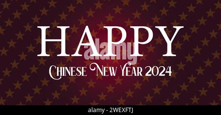 Felice anno nuovo cinese testo illustrazione design Illustrazione Vettoriale