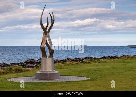 Scultura di Shane Holland a Red Island, contea di Dublino, Irlanda Foto Stock