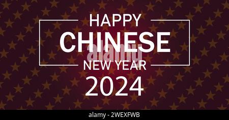 Felice anno nuovo cinese testo illustrazione design Illustrazione Vettoriale