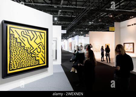 © PHOTOPQR/LE DAUPHINE/Grégory YETCHMENIZA ; Genève ; 27/01/2024 ; Genève (Suisse), le 27 janvier Pour sa 12e édition, ArtGenève s'est imposé comme l'un des grands rendez-vous de l'art contemporain en Europe, avec des Expositions très intéressantes et ludiques, à rebours des clichés que l'on entend parfois sur la création actu, et du XXe sièelle. Foto : Grégory Yetchmeniza/le Dauphiné Libéré 12th Artgeneve, a Ginevra, Svizzera, 27 jan 2024 Credit: MAXPPP/Alamy Live News Foto Stock