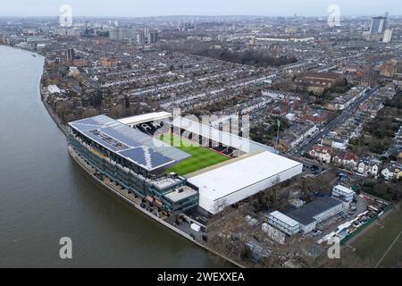 Londra, Regno Unito. 27 gennaio 2024. Vista generale che mostra il Craven Cottage Stadium davanti alla partita di fa Cup a Craven Cottage, Londra. Il credito fotografico dovrebbe leggere: Paul Terry/Sportimage Credit: Sportimage Ltd/Alamy Live News Foto Stock