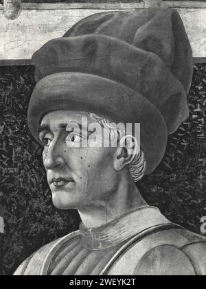 Andrea del Castagno - Ritratto di Farinata degli Uberti, 37539 gw. Foto Stock