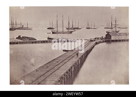 Andrew joseph russell magazine wharf City Point virginia gennaio 1865104324). Foto Stock