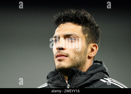 Raul Jimenez del Fulham davanti all'Emirates fa Cup al quarto turno a Craven Cottage, Londra. Data immagine: Sabato 27 gennaio 2024. Foto Stock