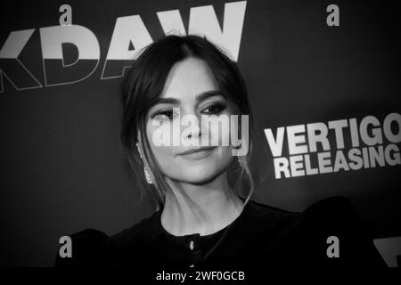 L'attrice Jenna Coleman nella foto alla premiere britannica di "Jackdaw". Credito: James Hind/Alamy. Foto Stock