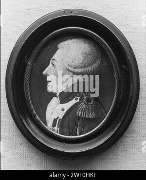 Anonimo - Ritratto in miniatura del Marchese de Lafayette Foto Stock