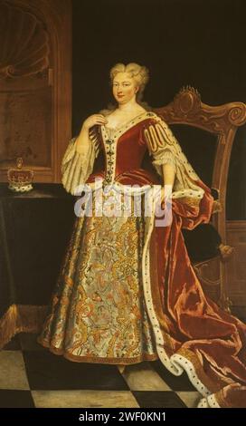 Anonimo - Regina Carolina di Brandeburgo-Ansbach, 1683 - 1737. Consorte di Giorgio II Foto Stock