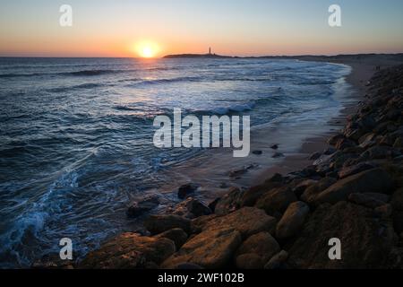 Faro a Cape Trafalgar Foto Stock