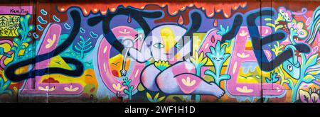 Murale a Galsgow in Scozia Foto Stock