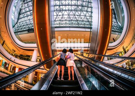 Il Raffles City e' un grande complesso situato nel quartiere Civico all'interno del centro citta'-stato di Singapore. Foto Stock