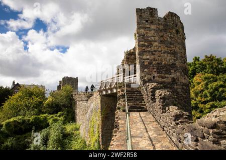 Regno Unito, Galles, Gwynedd, Conwy (Conway), percorso lungo le mura della città Foto Stock