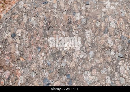 Vista ravvicinata, roccia conglomerata, Catalogna, Spagna Foto Stock