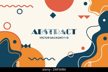 Sfondo vettoriale artistico astratto in stile retrò. Illustrazione Vettoriale