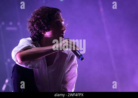 Cartagena, Spagna. 20 luglio 2023. Gruppo rock spagnolo, Arde Bogota, durante la loro esibizione al la Mar de Musicas Festival di Cartagena, Spagna. © ABEL Foto Stock