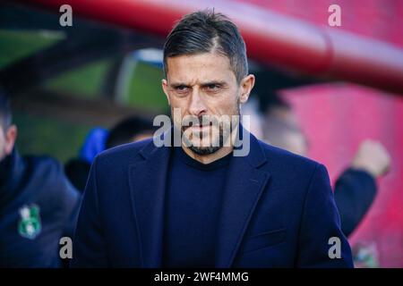 Monza, Italia. 28 gennaio 2024. L'allenatore Alessio Dionisi (US Sassuolo calcio) durante la partita AC Monza vs US Sassuolo, campionato di calcio italiano di serie A A Monza, Italia, gennaio 28 2024 crediti: Independent Photo Agency/Alamy Live News Foto Stock