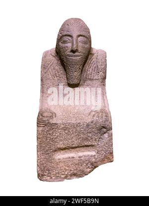 Statua del culto della morte, basalto, Kiziltepe Girbel Höyük. 1600 - 900 A.C. Foto Stock