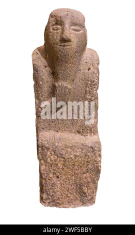 Statua del culto della morte, basalto, Kiziltepe Girbel Höyük. 1600 - 900 A.C. Foto Stock