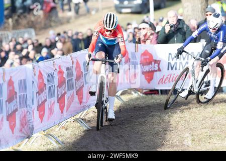 HOOGERHEIDE (NED), CYCLOCROSS, JANUARI 28 Marie Schreiber Foto Stock