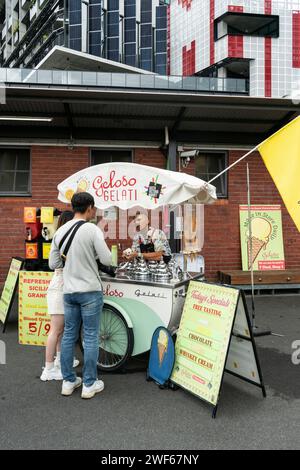 Gelateria presso i Queen Victoria Markets, Melbourne, Victoria, Australia Foto Stock