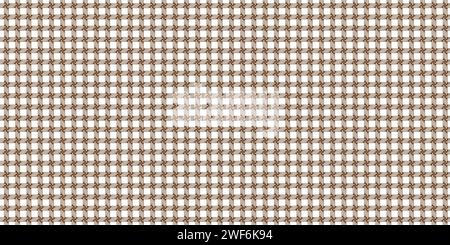 Design continuo in tela di lino beige per ricami a cuciture incrociate. Trama della rete quadrata con blocco interno. Ripetizione senza giunzioni vettoriali. Tessuto bianco di cotone Illustrazione Vettoriale