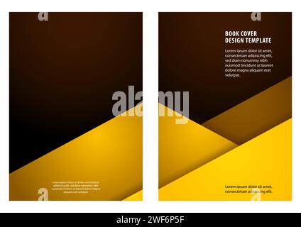 Modello di copertina del libro per l'azienda, brochure, report annuale, profilo aziendale, presentazione, poster, ecc. Illustrazione Vettoriale