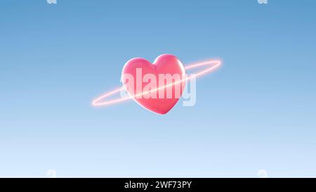 Varie forme di cuore per trasmettere l'amore con il cuore per un felice San Valentino. Foto Stock