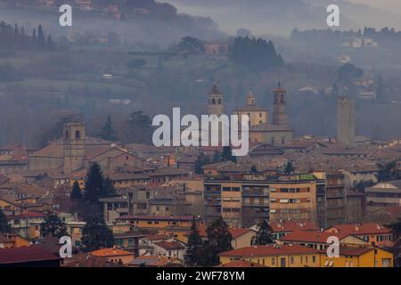 Lo skyline di città di Castello in Umbria, Italia. Foto Stock