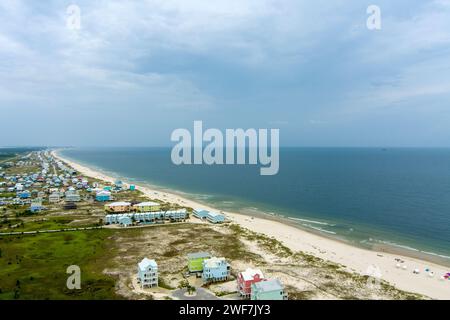 Fort Morgan, Alabama Beach al tramonto a luglio Foto Stock
