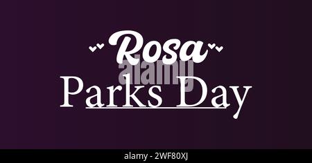 Rosa Parks Day: Elegante design con illustrazioni testuali Illustrazione Vettoriale