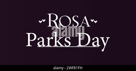 Rosa Parks Day: Elegante design con illustrazioni testuali Illustrazione Vettoriale