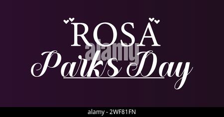 Rosa Parks Day: Elegante design con illustrazioni testuali Illustrazione Vettoriale