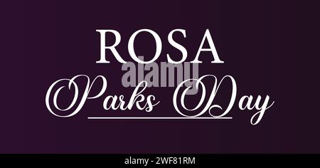 Rosa Parks Day: Elegante design con illustrazioni testuali Illustrazione Vettoriale