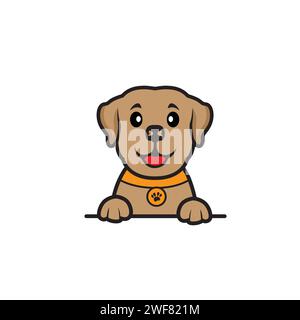 simpatico vettore di design senza cuciture per cani Illustrazione Vettoriale