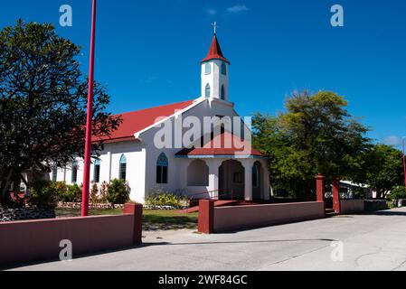 Église Catholique Saint Jean de la Croix, Chiesa di Fakarava, Polinesia francese Foto Stock