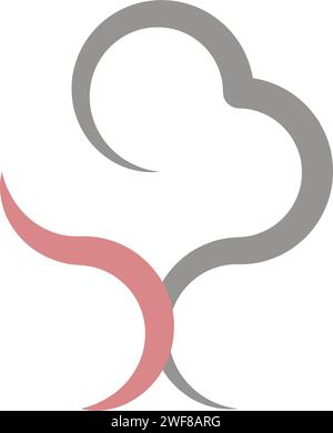 vettore icona logo bomba a fungo nucleare Illustrazione Vettoriale