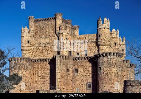 Castello di Lopez de Ayala, conti di Fuensalida, a Guadamur, Castilla-la Mancha, Spagna Foto Stock