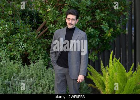 Roma, Italia. 29 gennaio 2024. Domenico Pinelli partecipa al photocall della serie televisiva Rai 'Mameli' in Viale Mazzini. Credito: SOPA Images Limited/Alamy Live News Foto Stock