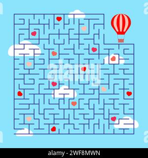 Rompicapo per San Valentino. Illustrazione Vettoriale