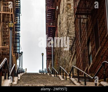 Il Joker Stairs nel Bronx è il famoso quartiere di New York negli Stati Uniti d'America. Foto Stock